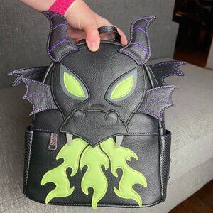 Loungefly Maleficent Dragon Cosplay Glow in the Dark Backpack
